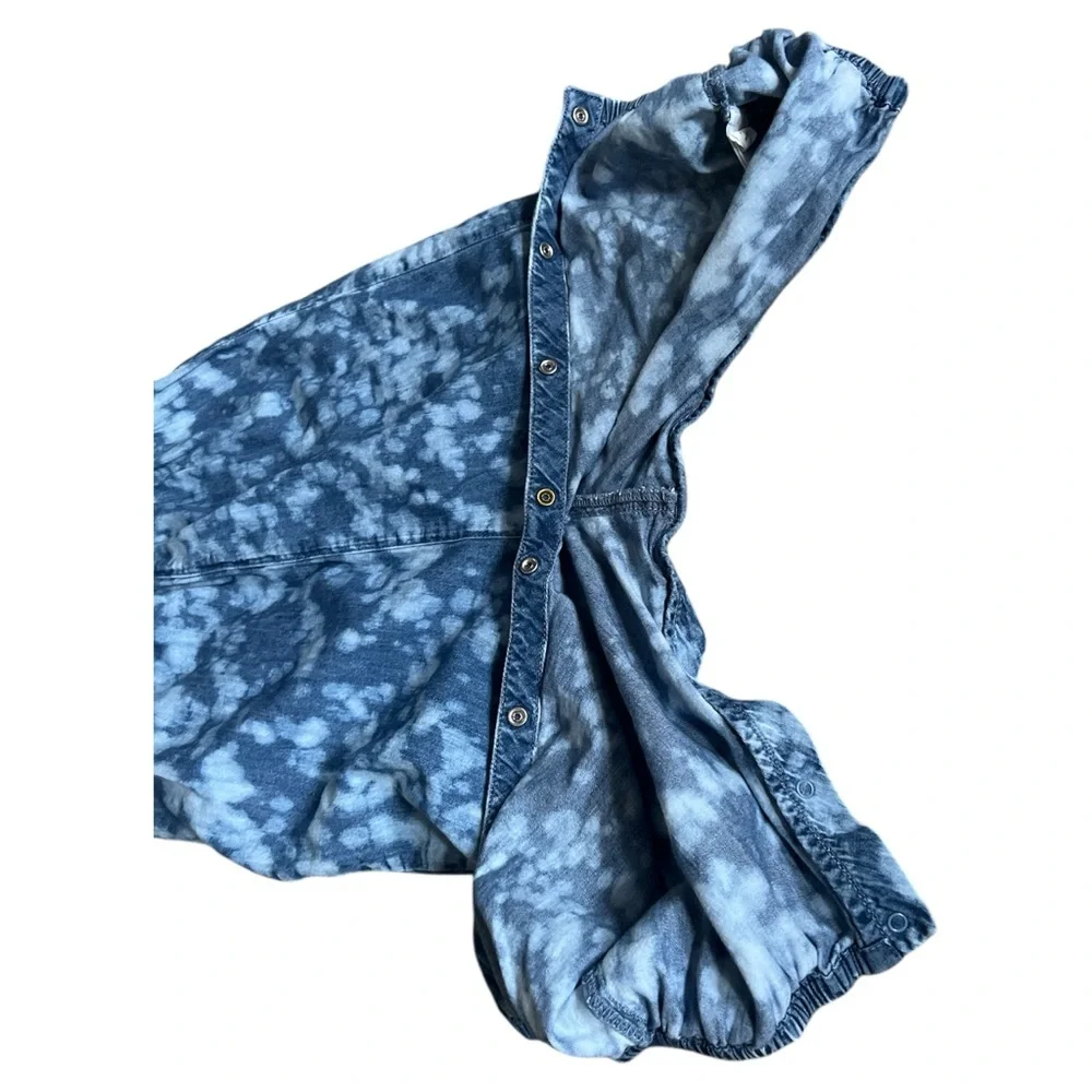Gap Toddler Girl Tie-Dye Denim‎ Jumpsuit with Washwell, Size 18-24 Months